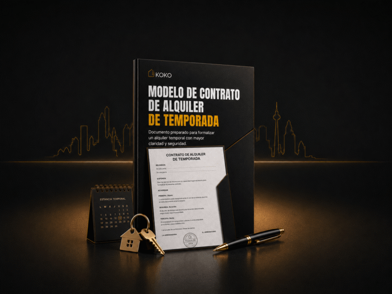MODELO DE CONTRATO DE ALQUILER DE VIVIENDA DE TEMPORADA