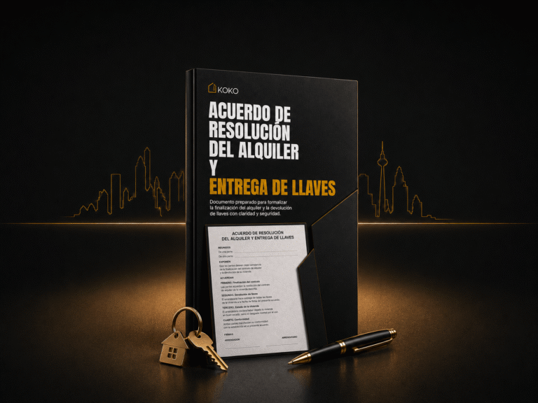 MODELO DE ACUERDO DE RESOLUCIÓN DE ALQUILER Y ENTREGA DE LLAVES