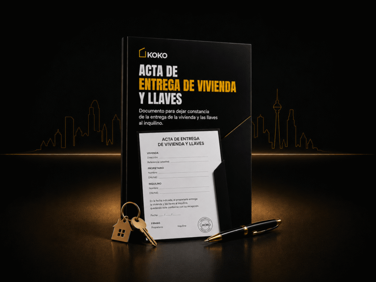 MODELO DE ACTA DE ENTREGA DE VIVIENDA Y LLAVES AL INICIO DEL ALQUILER