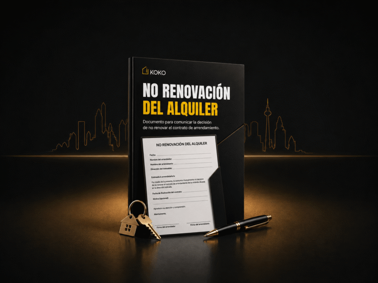 MODELO DE COMUNICACIÓN DE NO RENOVACIÓN DEL ALQUILER