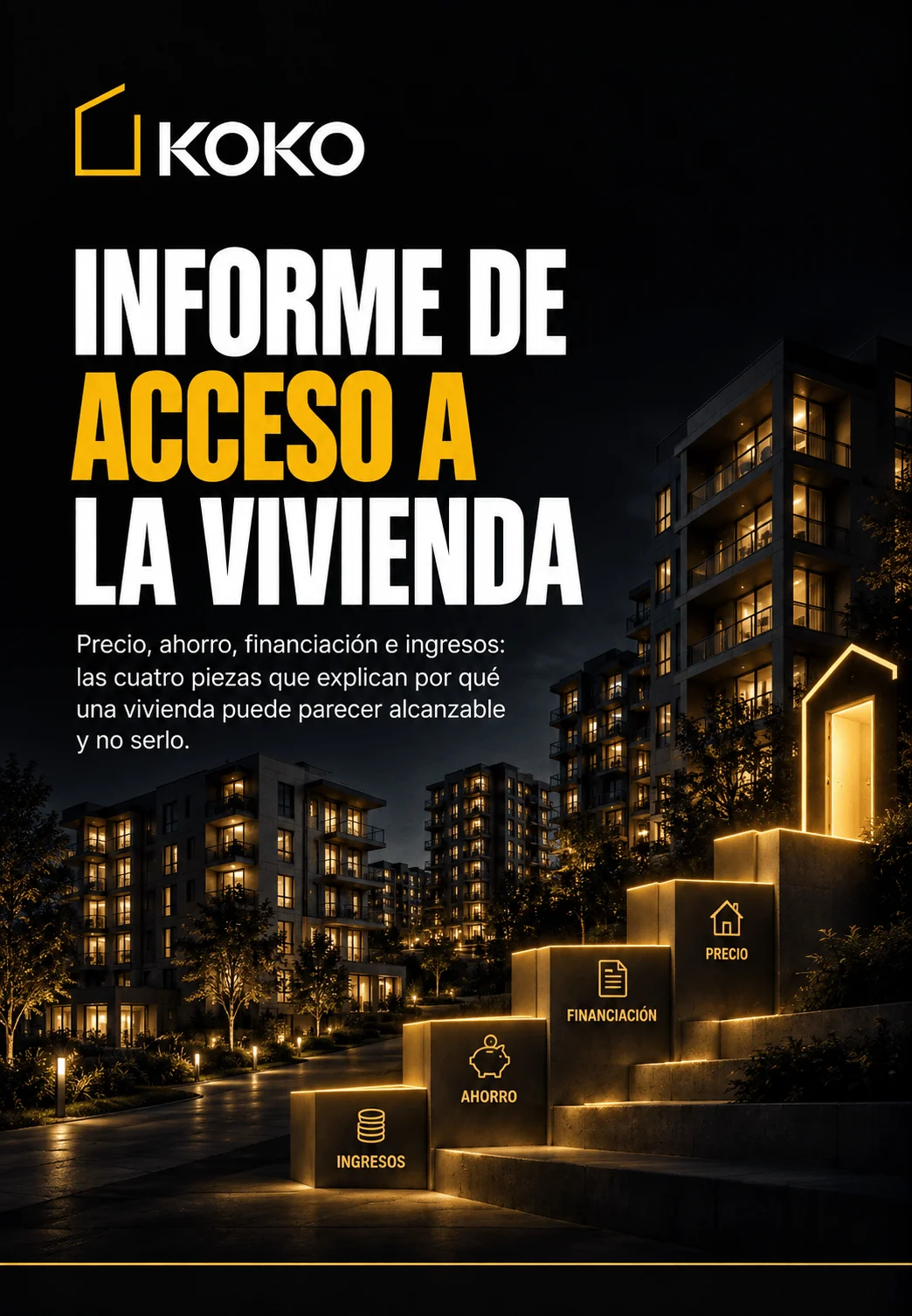 Portada del informe Acceso a la vivienda en España 2026 de KOKO